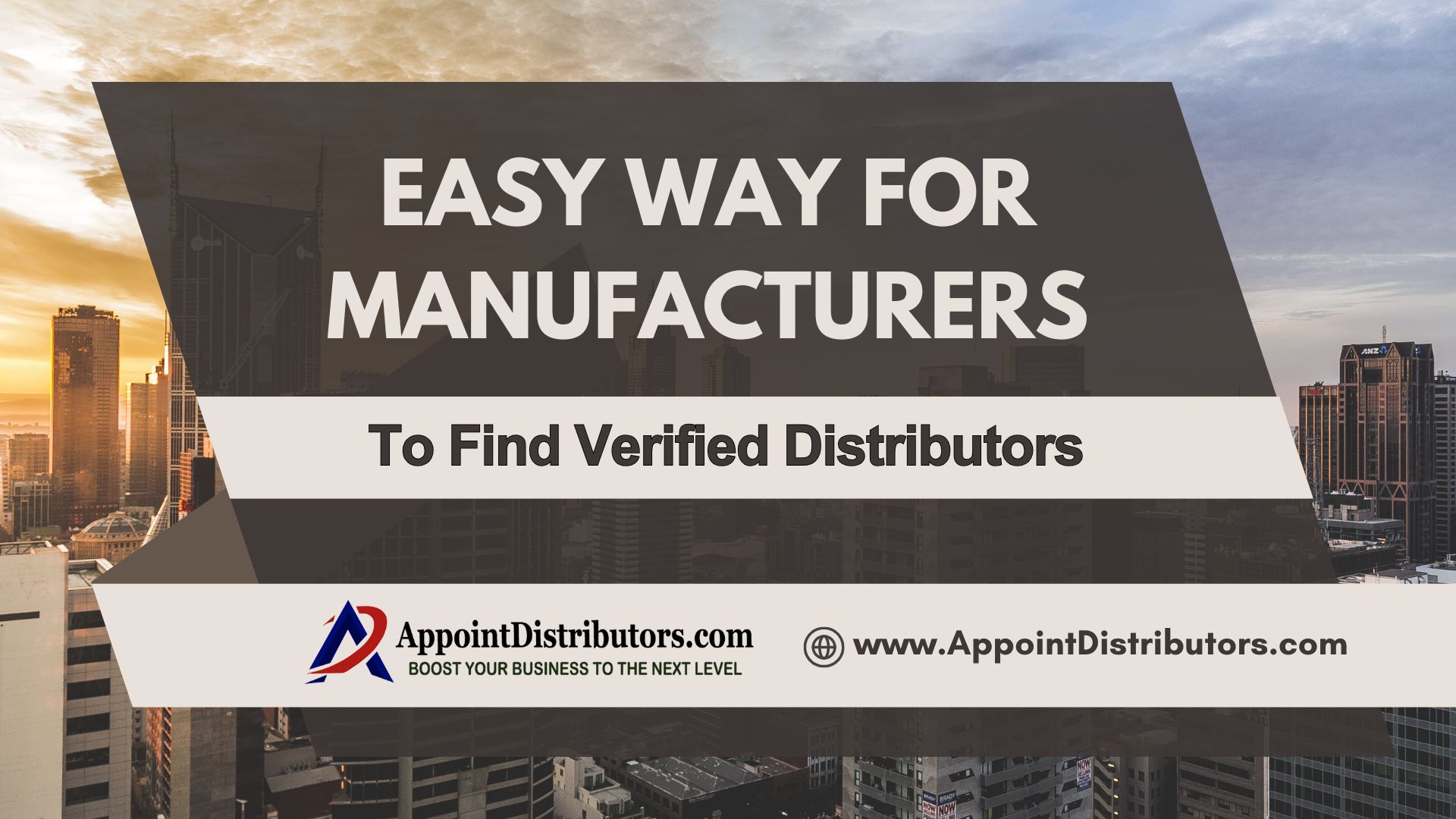 Easy way for manufacturers to find verified distributors