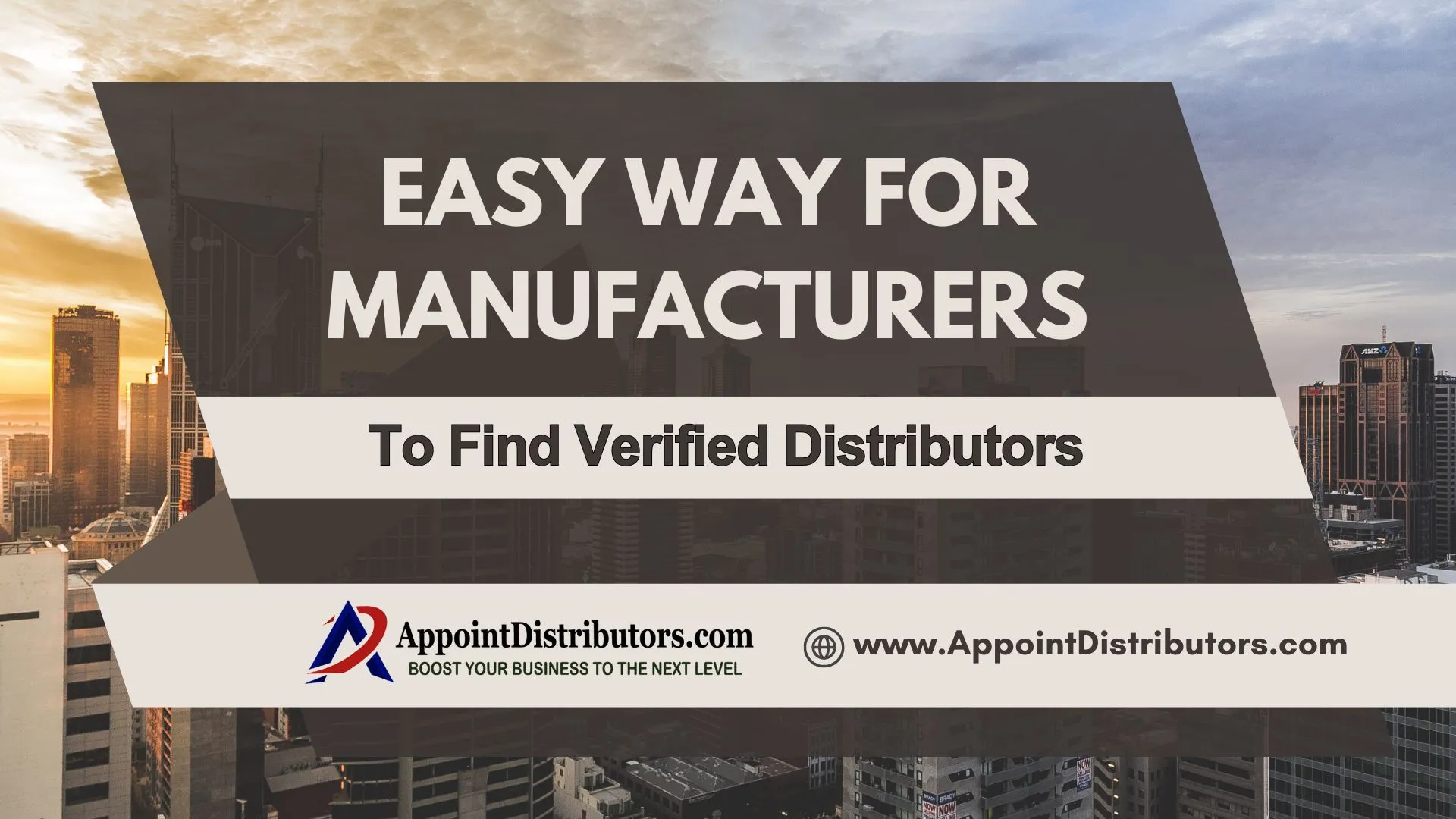 Easy way for manufacturers to find verified distributors