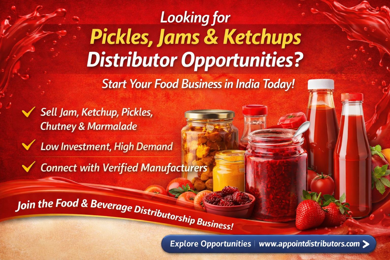 Looking for Pickles, Jams & Ketchups Distributor Opportunities?
