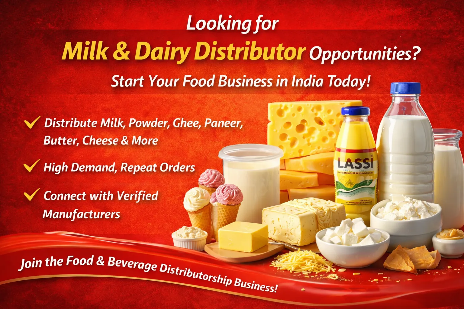 Looking for Milk & Dairy Distributor Opportunities in India