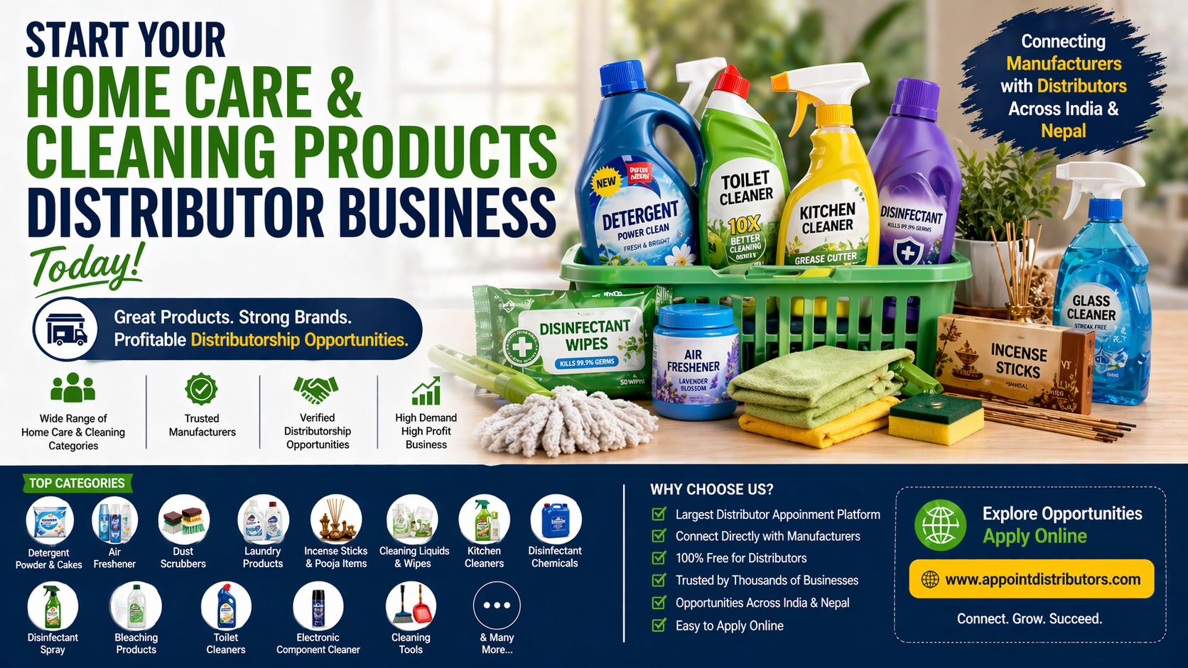 Start Home Care & Cleaning Products Distributor Business | Investment & Profit Guide
