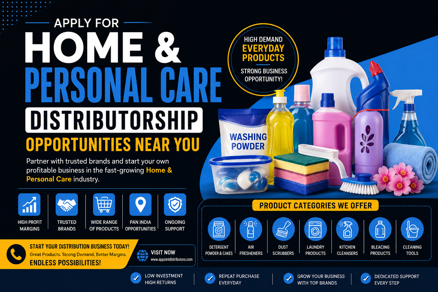 Apply for Home & Personal Care Distributorship Opportunities Near You