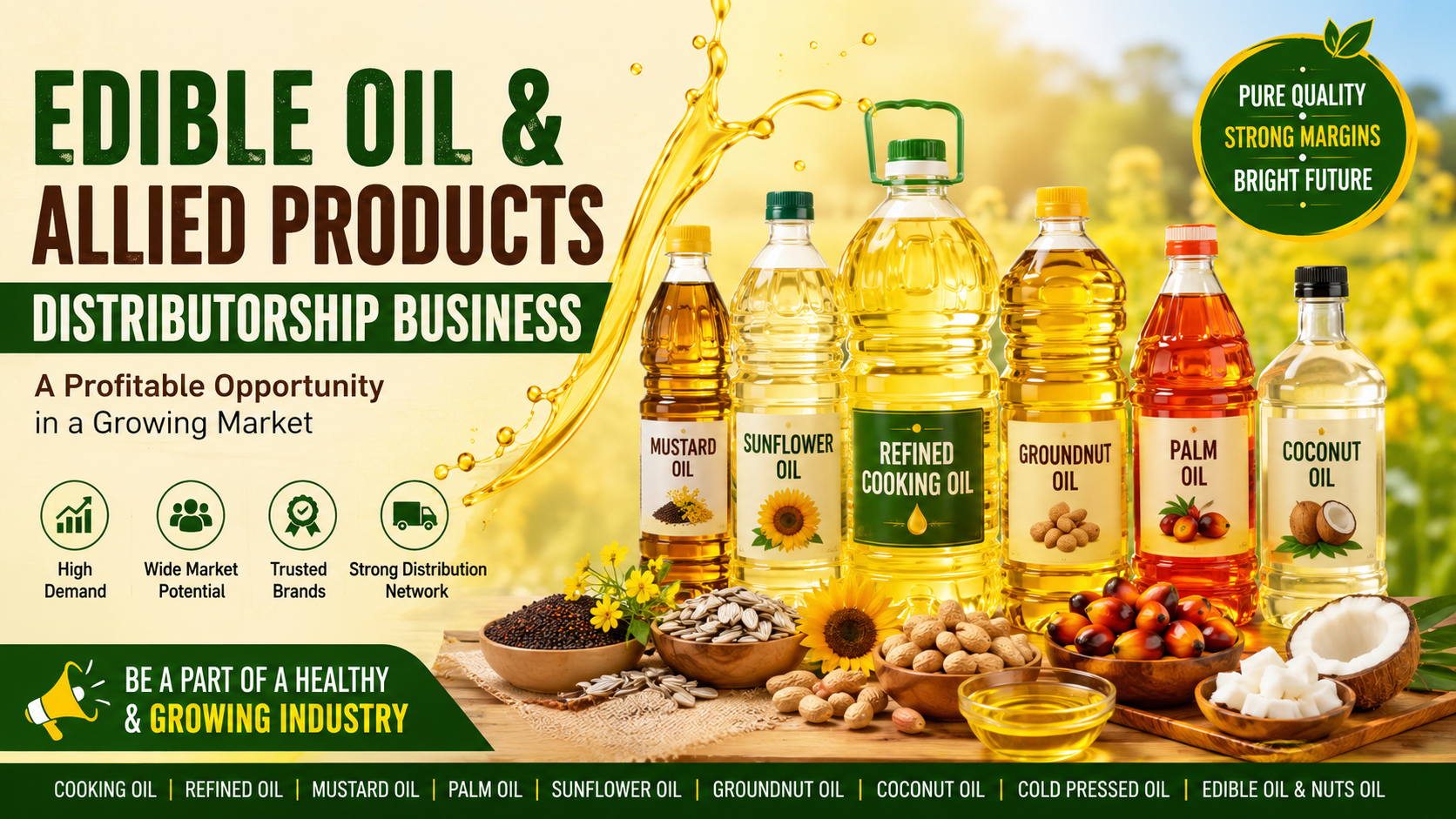 Edible Oil Distributorship Business Opportunity | Cooking Oil & Allied Products Distribution
