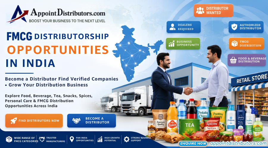 FMCG Distributorship Opportunities in India: Distributors Wanted Urgently | Find Verified Distribution Business Opportunities