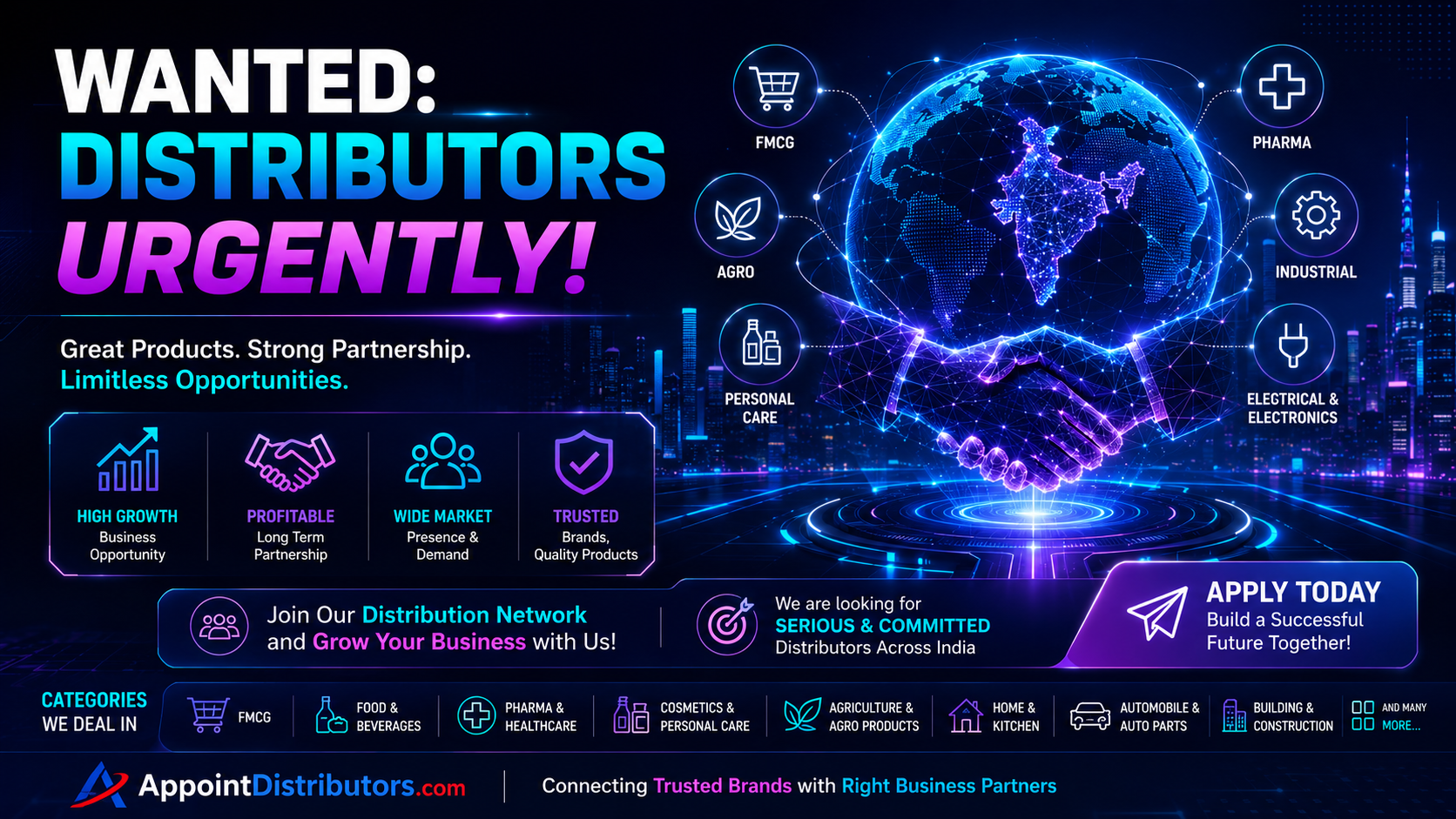 Wanted Distributors Urgently | Distributor Wanted Urgently for FMCG & Distributorship Business Opportunities