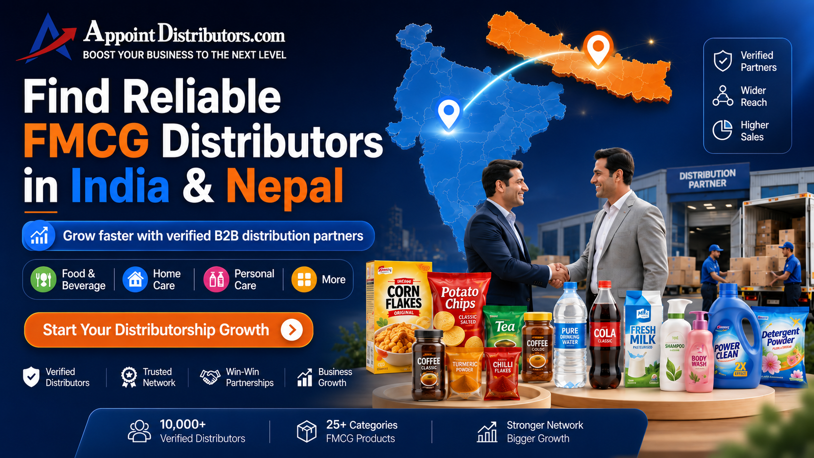 How FMCG Manufacturers Can Find Distributors in India and Nepal