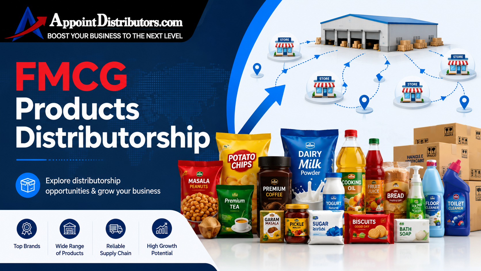 FMCG Products Distributorship | Become a Distributor Easily