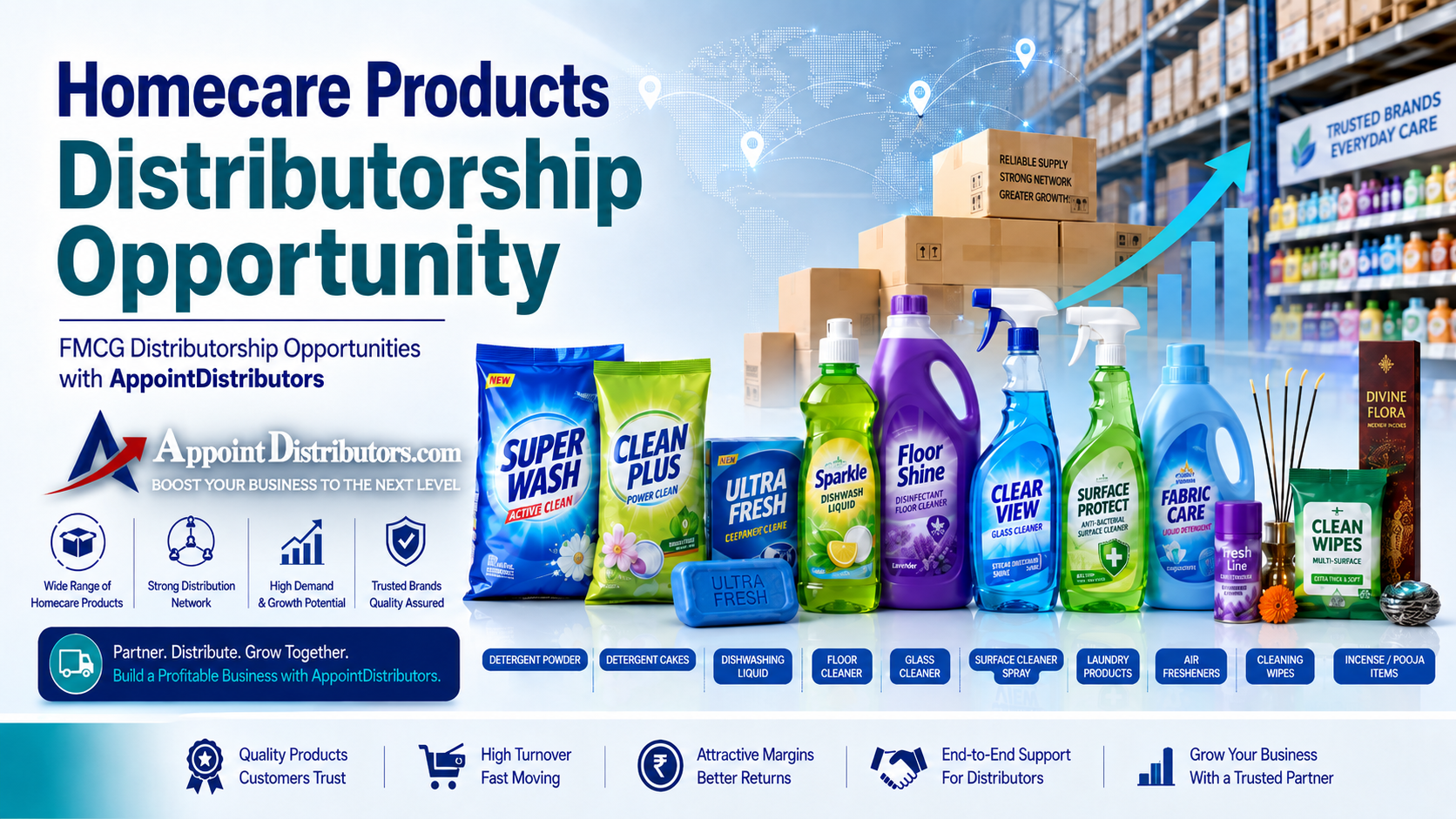 Homecare Products Distributorship Opportunity | FMCG Distributorship