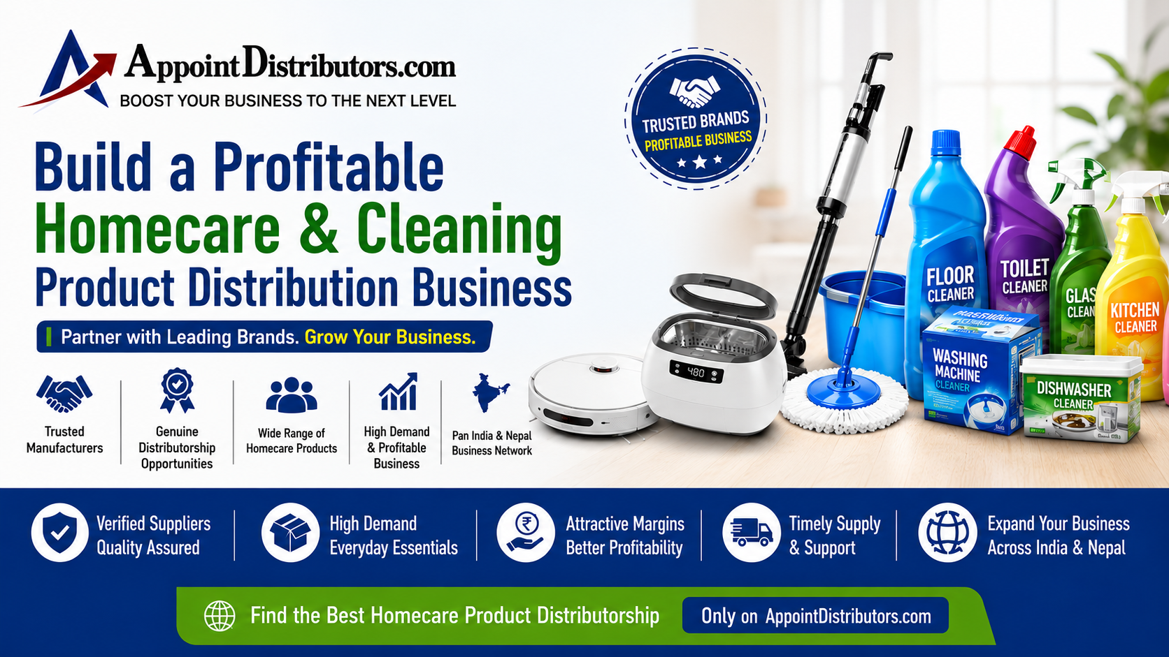 Build a Profitable Homecare & Cleaning Product Distribution Business | AppointDistributors