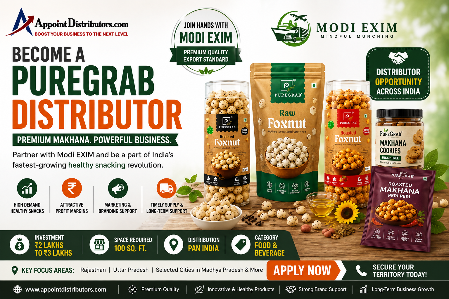 PureGrab Distributor Opportunity: Makhana Distributorship in India